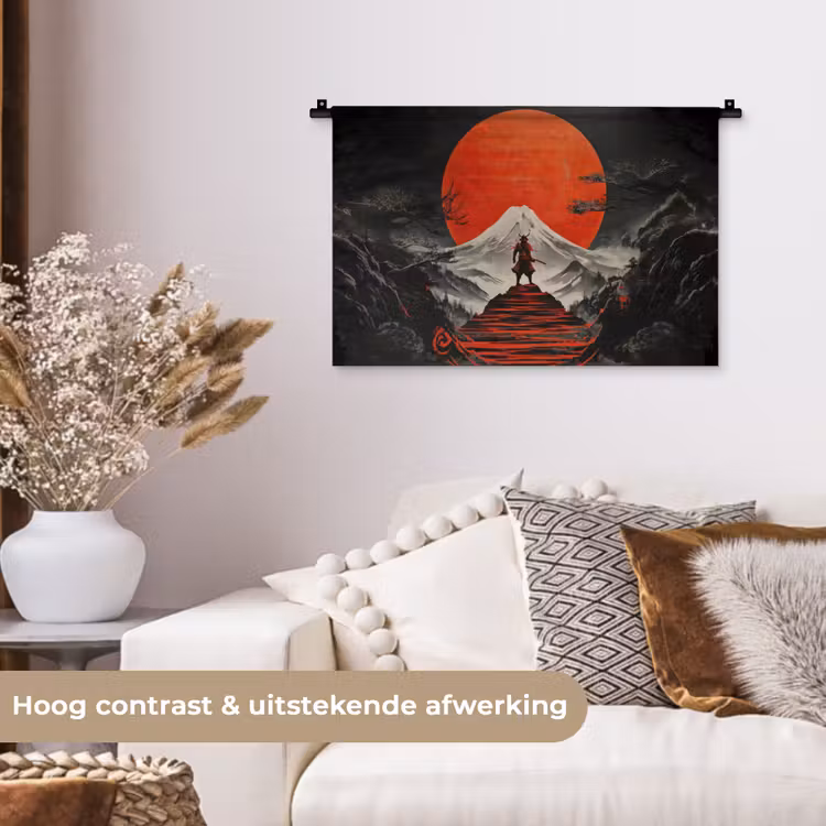 Wandkleed - Krijger - Rode trappen - Zon - Berg — 4