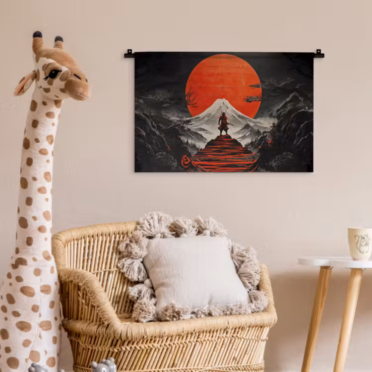 Wandkleed - Krijger - Rode trappen - Zon - Berg — 5