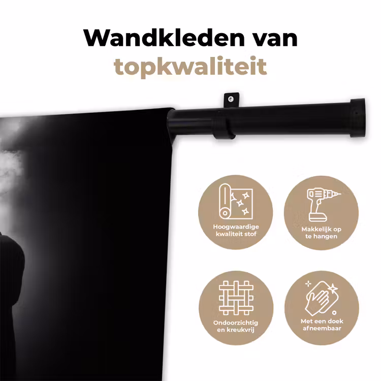 Wandkleed - Saxofonisten - Hoeden - Rook - Licht — 3