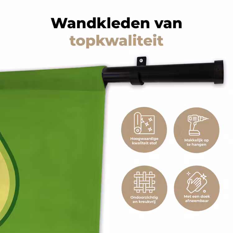 Wandkleed - Avocado - Groen - Speels — 3