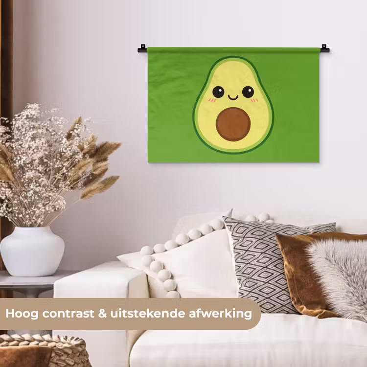 Wandkleed - Avocado - Groen - Speels — 4