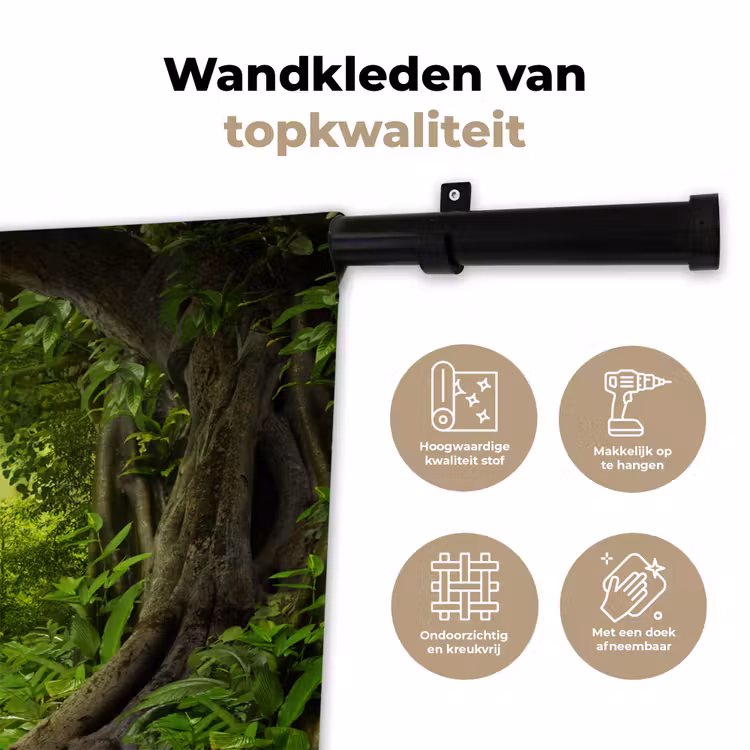 Wandkleed - Jungle - Groen - Natuur - Tropisch - Planten — 3
