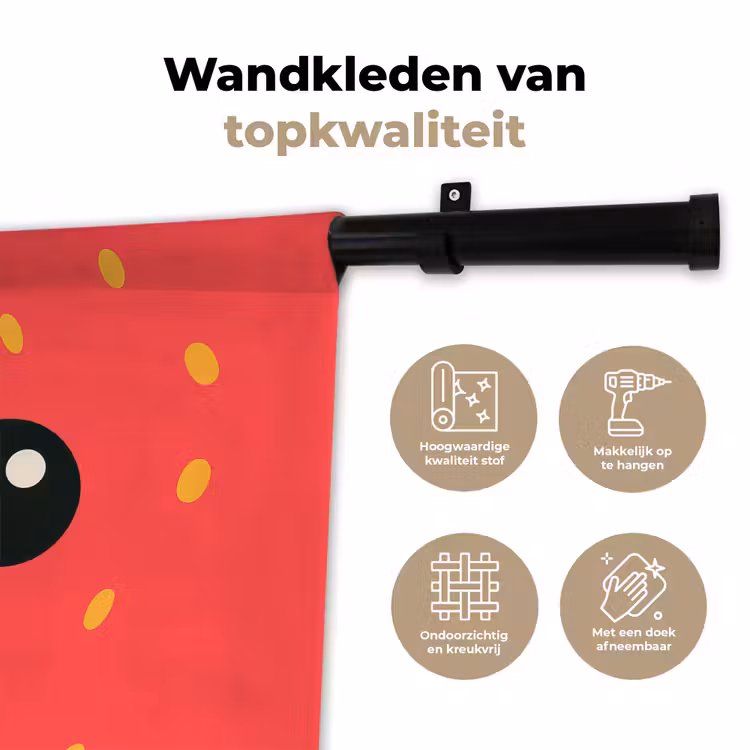 Wandkleed - Kat - Aardbei - Cartoon — 3