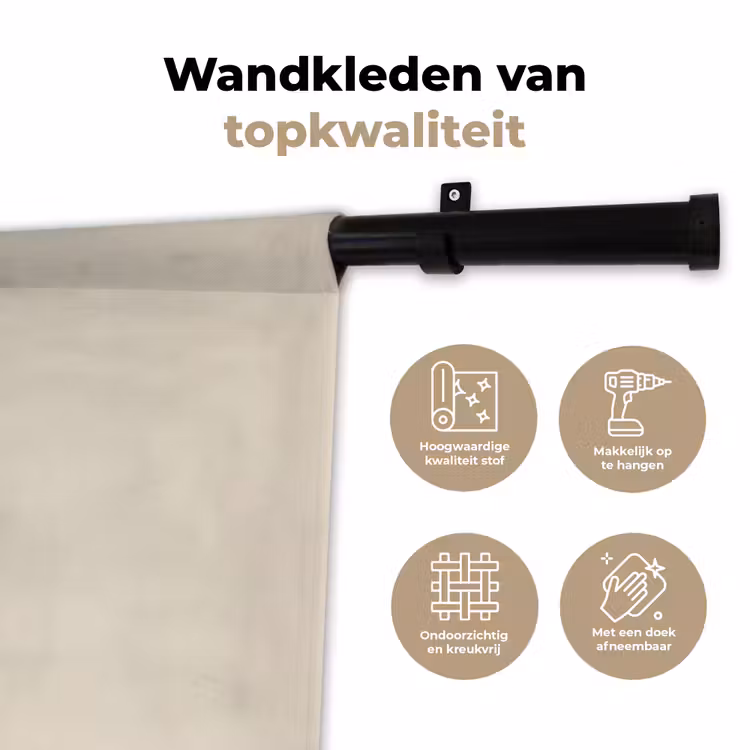 Wandkleed - Knuffelbeer - Oranje bloemen - Vriendelijk — 3