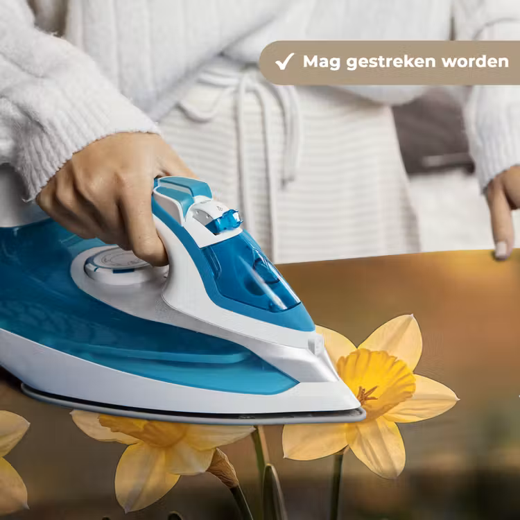 Wandkleed - Bloemen - Geel - Wazig — 6