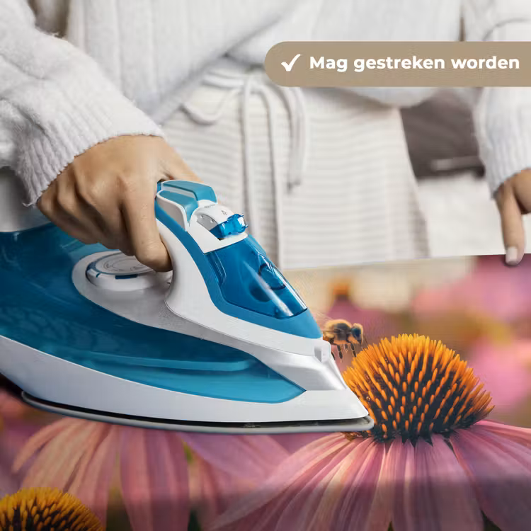 Wandkleed - Bloemen - Paars - Bijen — 6