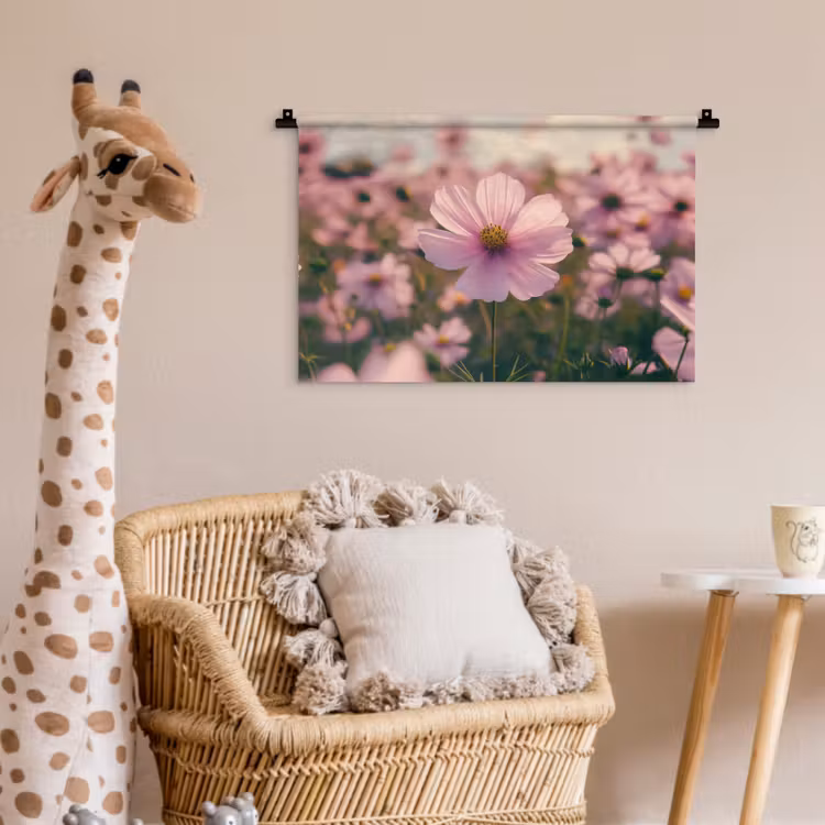 Wandkleed - Bloemen - Paars - Wazig — 5