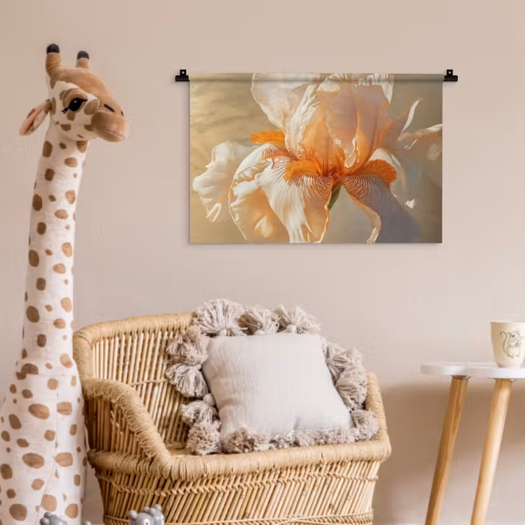 Wandkleed - Close up - Oranje - Iris — 5
