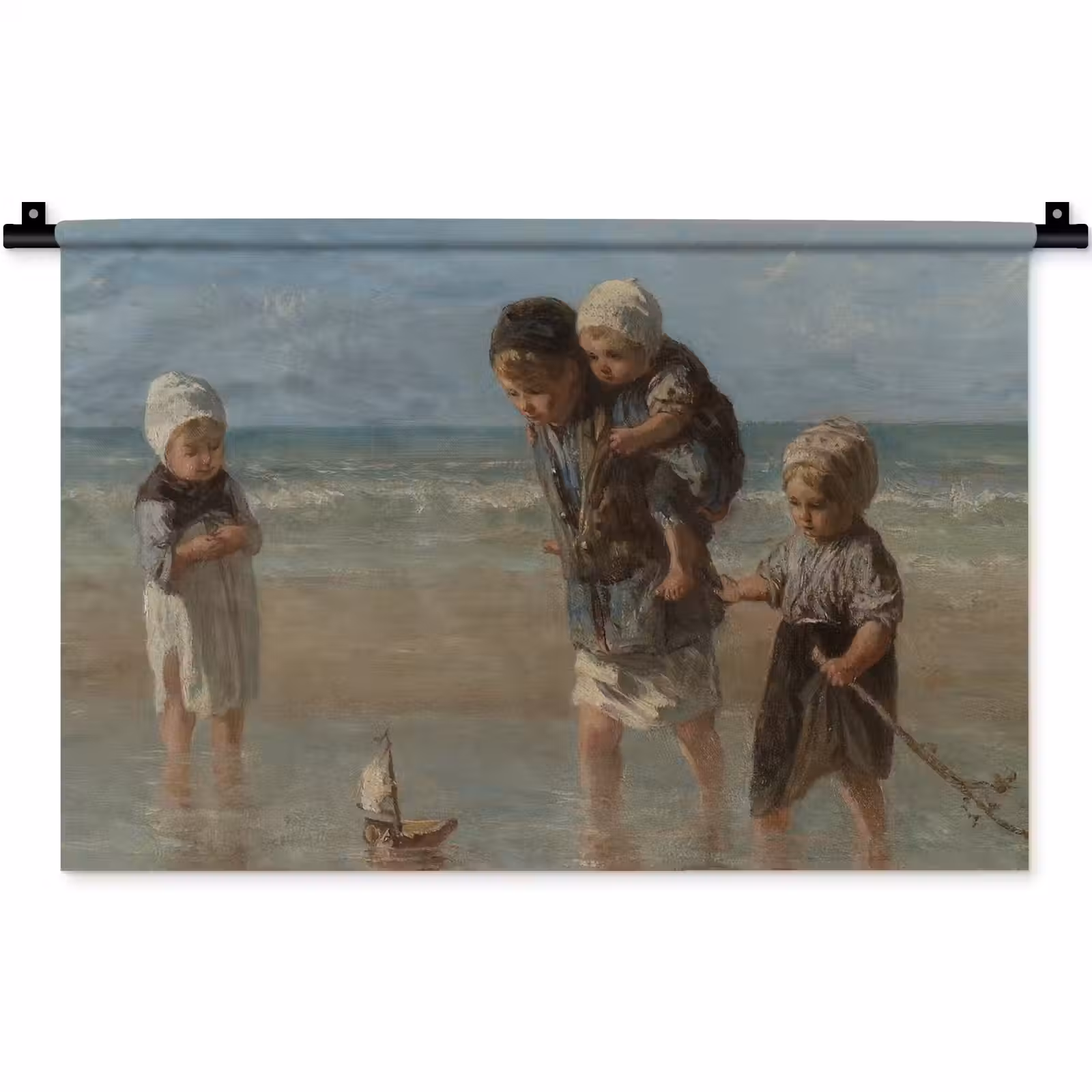 Wandkleed - Kinderen der zee - Schilderij van Jozef Israëls — 1