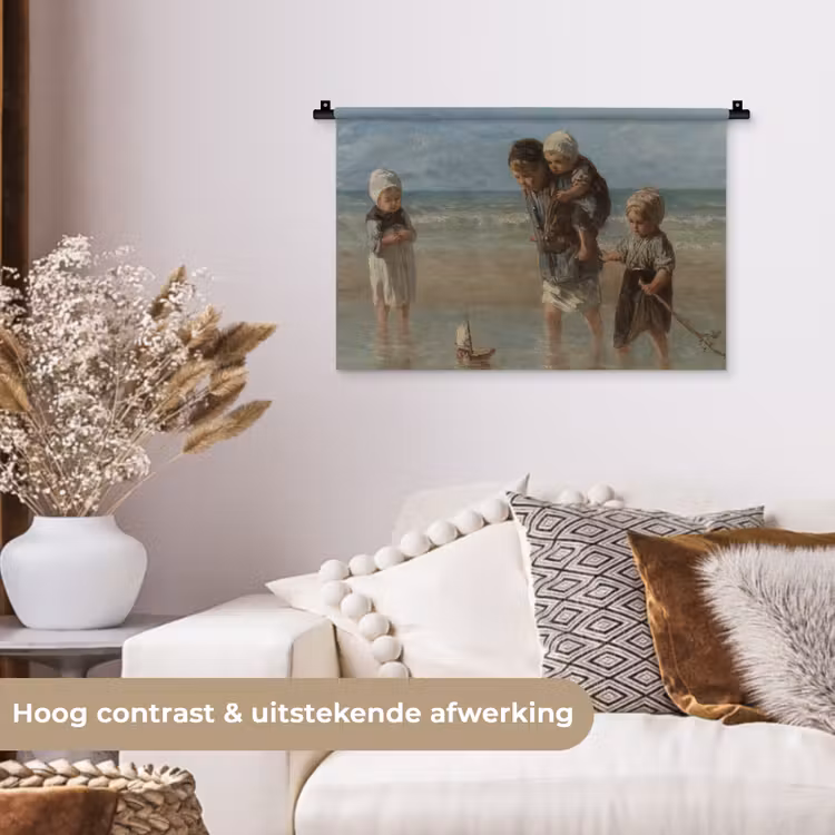 Wandkleed - Kinderen der zee - Schilderij van Jozef Israëls — 4