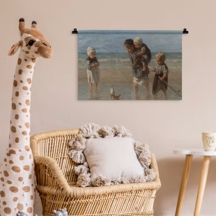 Wandkleed - Kinderen der zee - Schilderij van Jozef Israëls — 5
