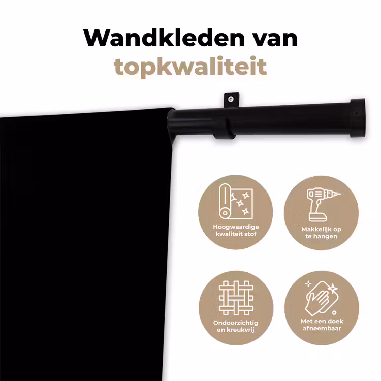 Wandkleed - Koi - Vis - Wit - Zwart — 3