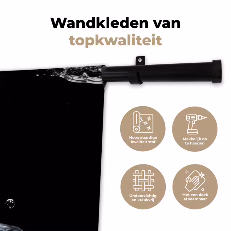 Wandkleed - Koi - Vissen - Water - Zwart — 3