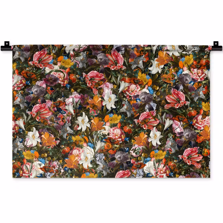 Wandkleed - Bloemen - Vlinder - Design - Kunst - Abstract - Schilderij - Oude meesters — 1