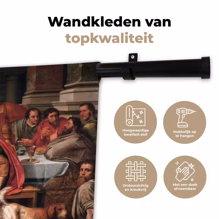 Wandkleed - Het laatste avondmaal - Schilderij van Willem Key — 3