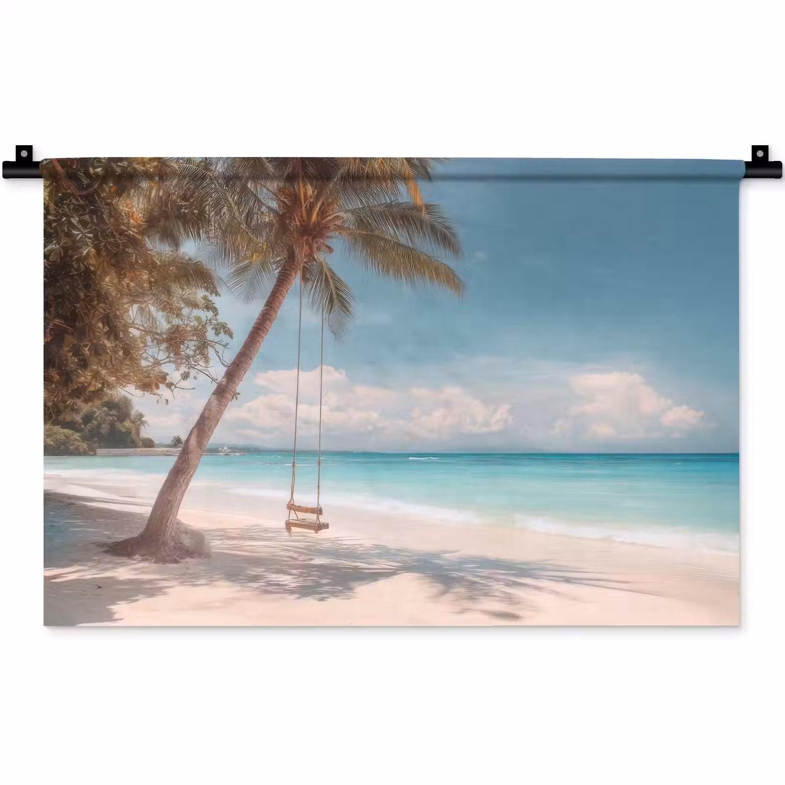 Wandkleed - Palmboom - Schommel - Strand - Lucht — 1