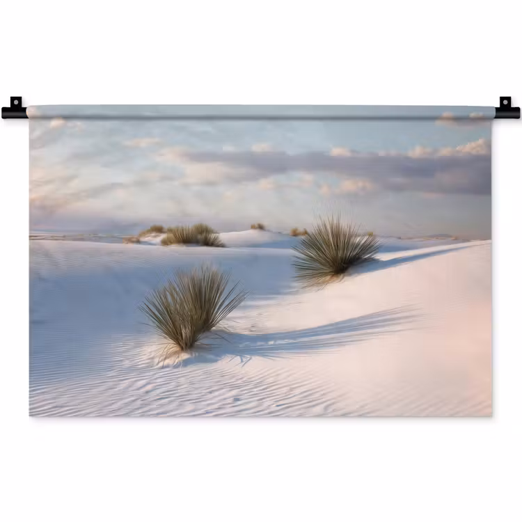 Wandkleed - Duinen - Gras - Wolken - Beige — 1