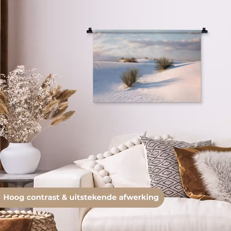 Wandkleed - Duinen - Gras - Wolken - Beige — 4