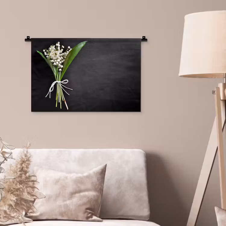 Wandkleed - Lelietjes van dalen - Bloemen - Strik — 2