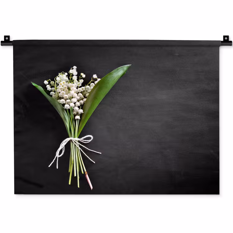 Wandkleed - Lelietjes van dalen - Bloemen - Strik - Flora — 1