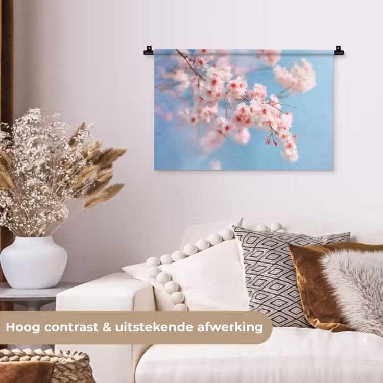Wandkleed - Takken - Bloesems - Roze — 4