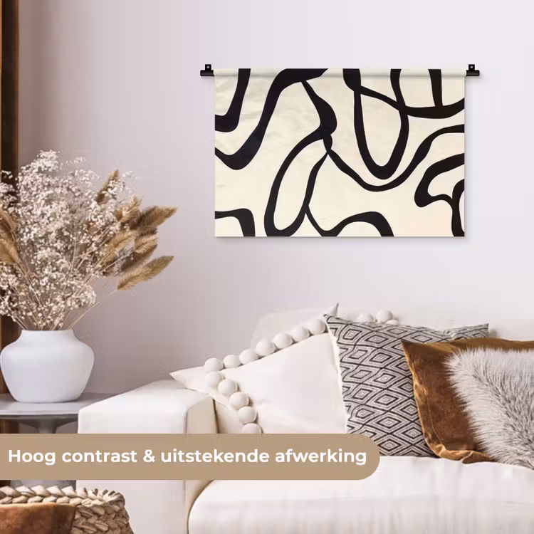 Wandkleed - Abstract - Lijnen - Modern - Beige — 4