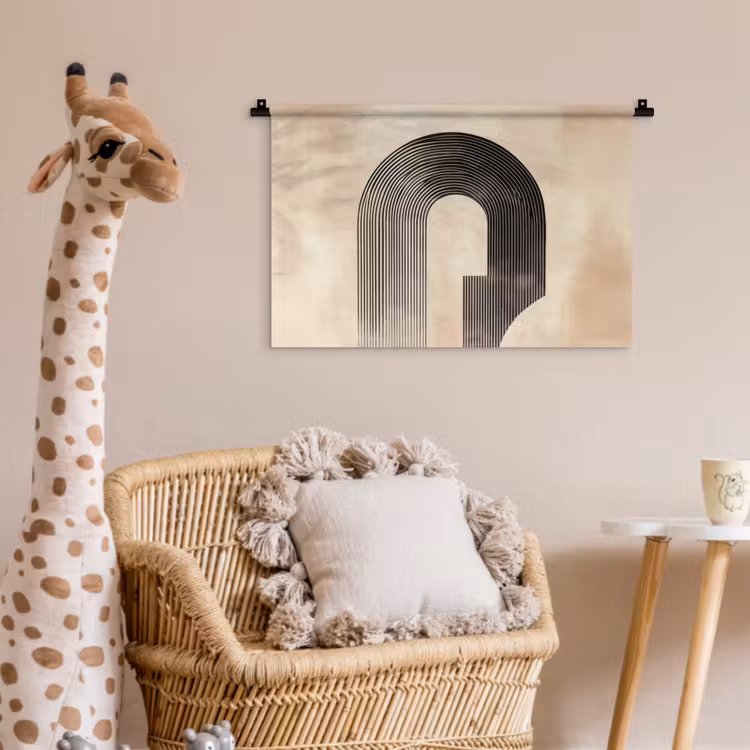Wandkleed - Boog - Strepen - Minimalistisch - Zwart — 5