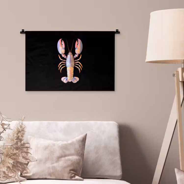 Wandkleed - Kreeft - Roze - Zacht - Zwart — 2