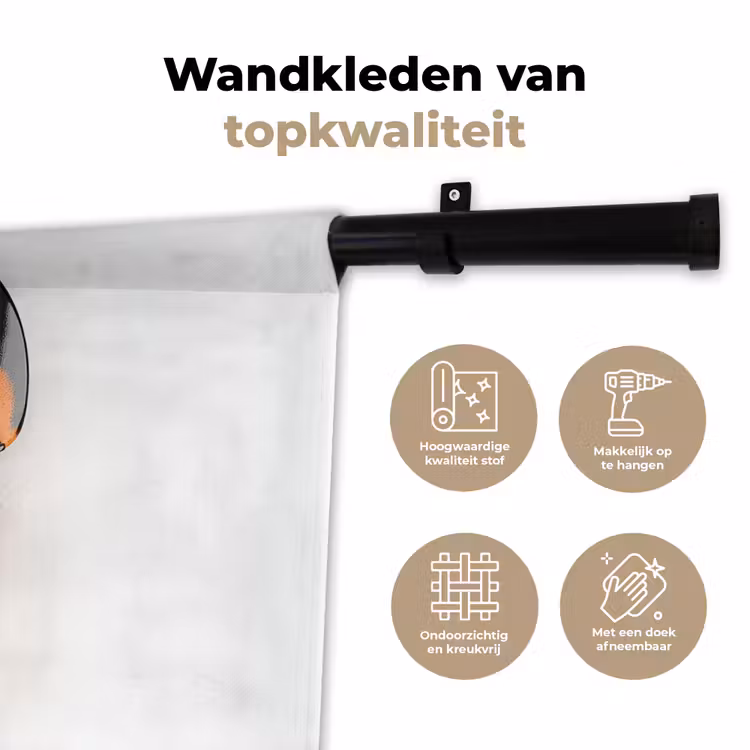 Wandkleed - Kreeft - Zwart - Oranje - Wit - Uniek — 3