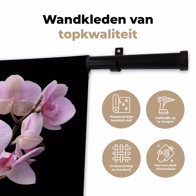 Wandkleed - Orchidee - Bloemen - Roze - Flora — 3