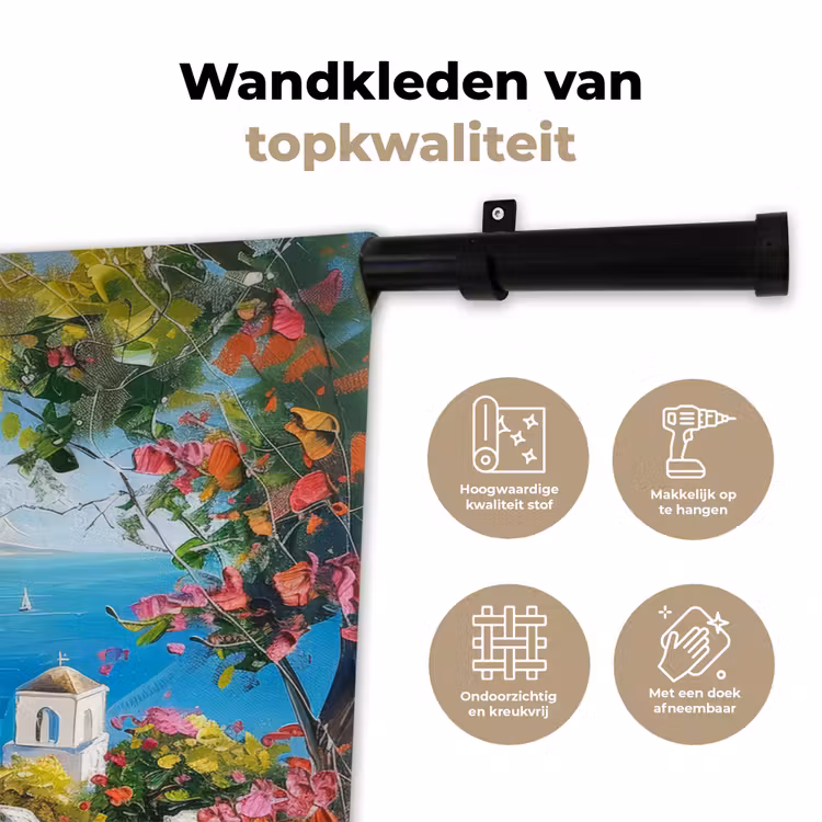 Wandkleed - Landschap - Bloemen - Natuur - Zomer — 3