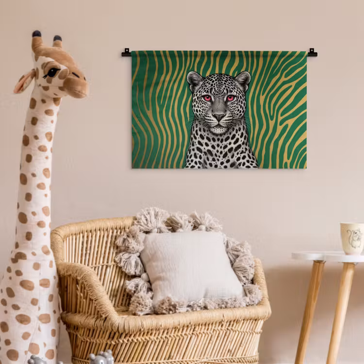 Wandkleed - Panter - Zebrapatroon - Groen — 5