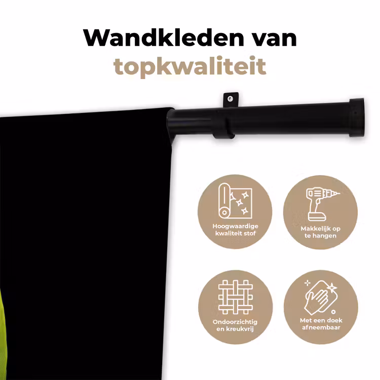 Wandkleed - Papegaai - Veren - Opvallend - Groen — 3
