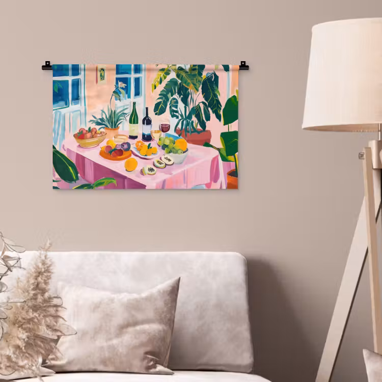 Wandkleed - Tafel - Wijn - Fruit — 2