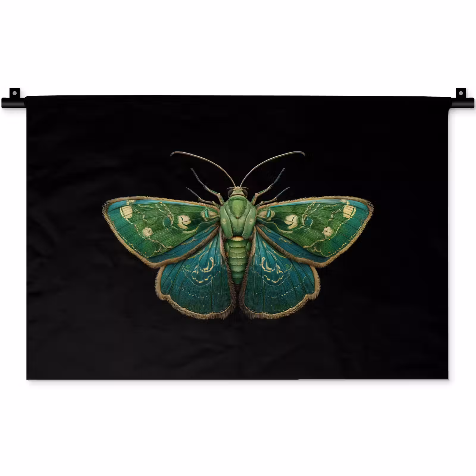 Wandkleed - Mot - Levendig - Groen — 1