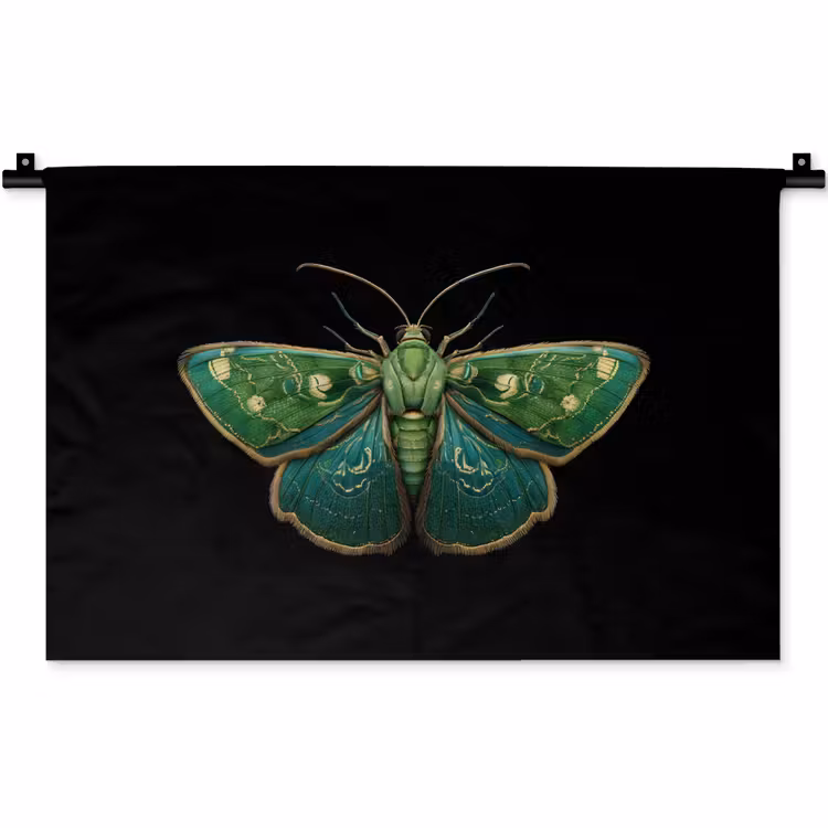 Wandkleed - Mot - Levendig - Groen — 1