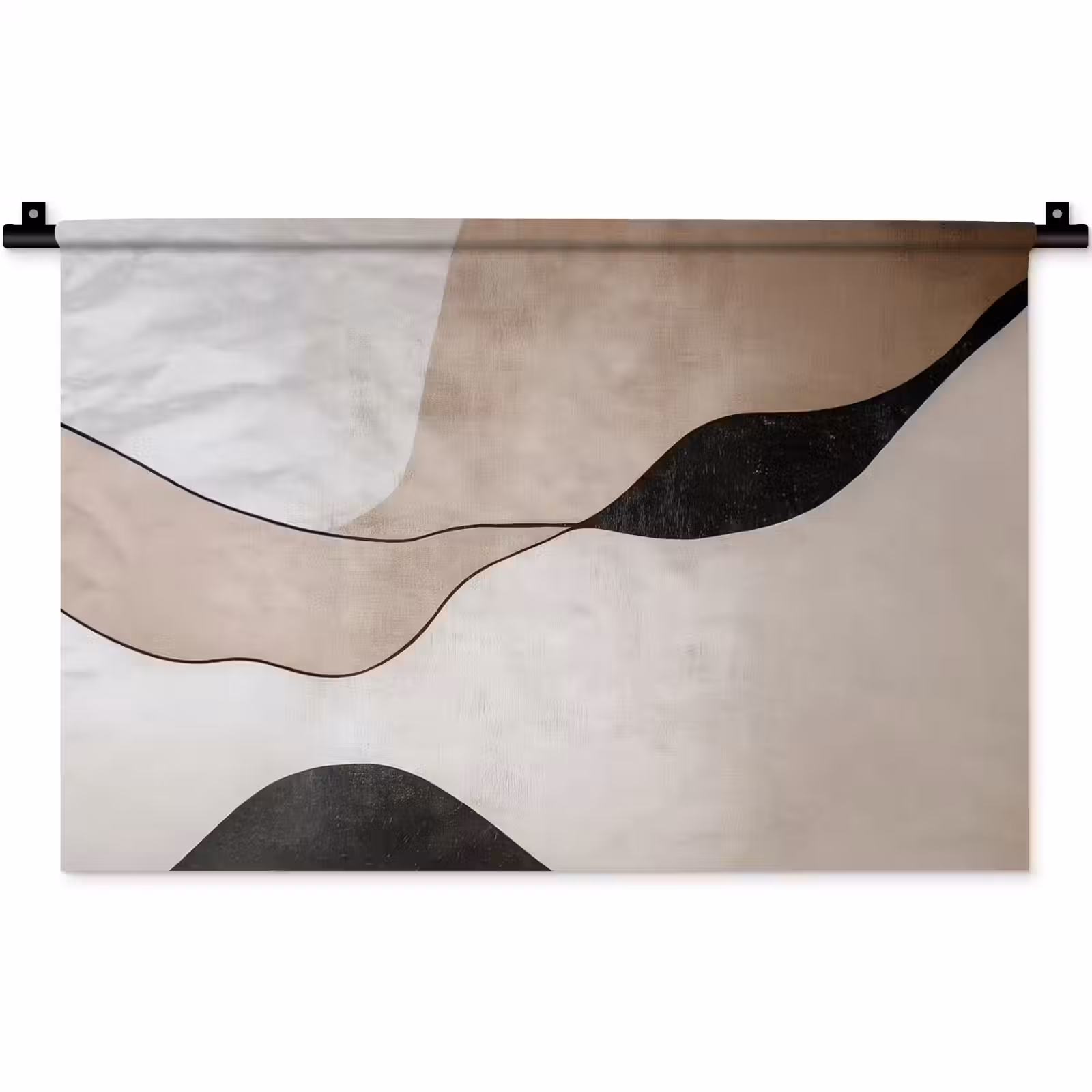 Wandkleed - Contourlijnen - Abstracte landschap — 1
