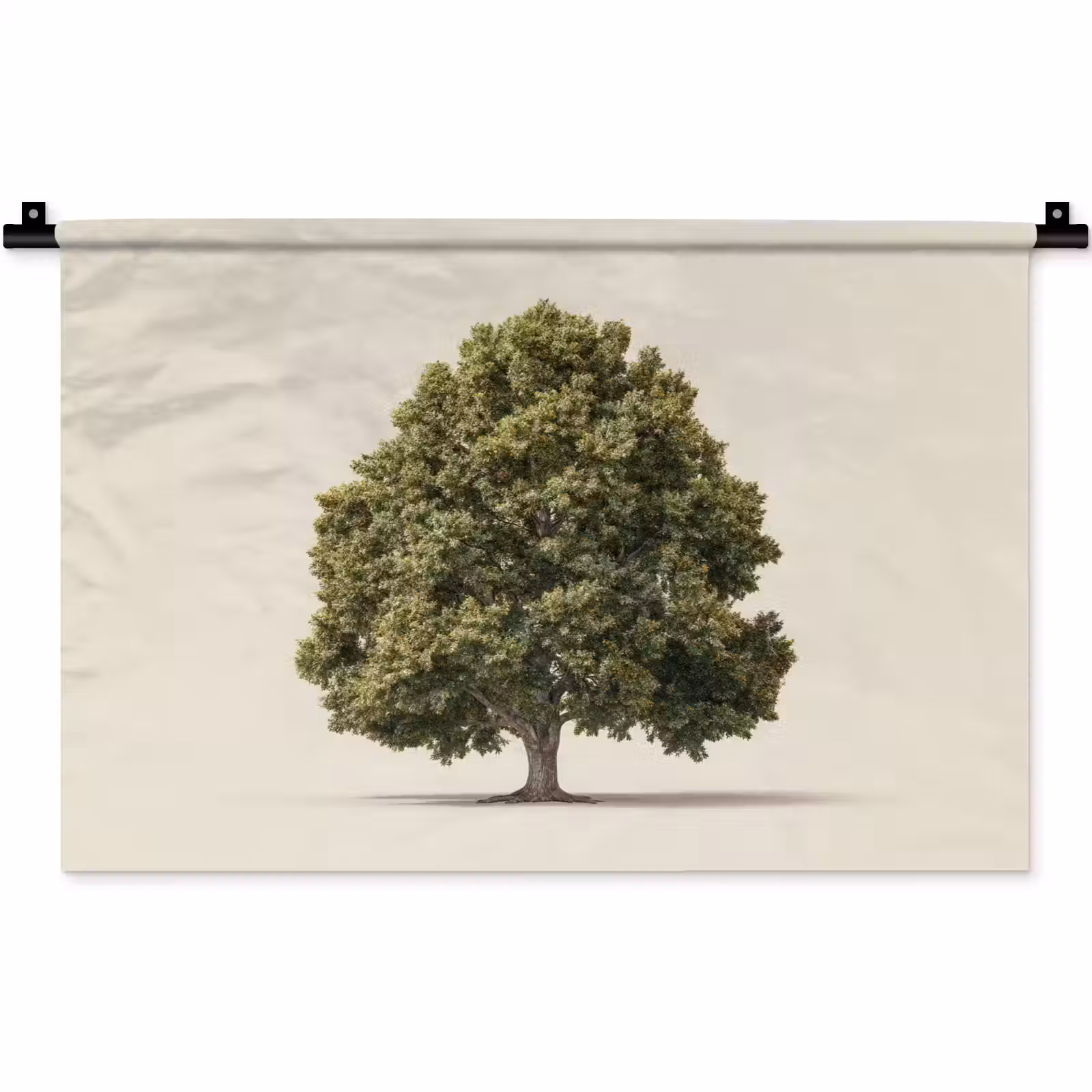 Wandkleed - Eikenboom - Groen - Lichte achtergrond — 1