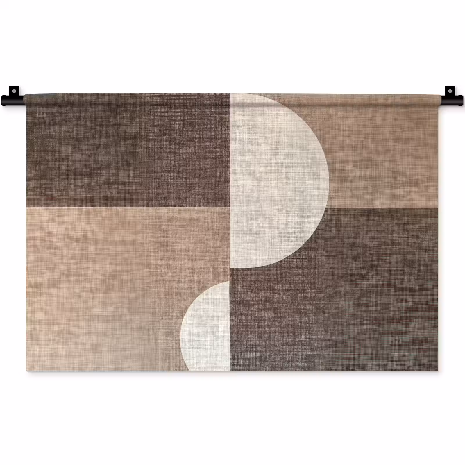 Wandkleed - Raster - Halve cirkels - Contrast — 1