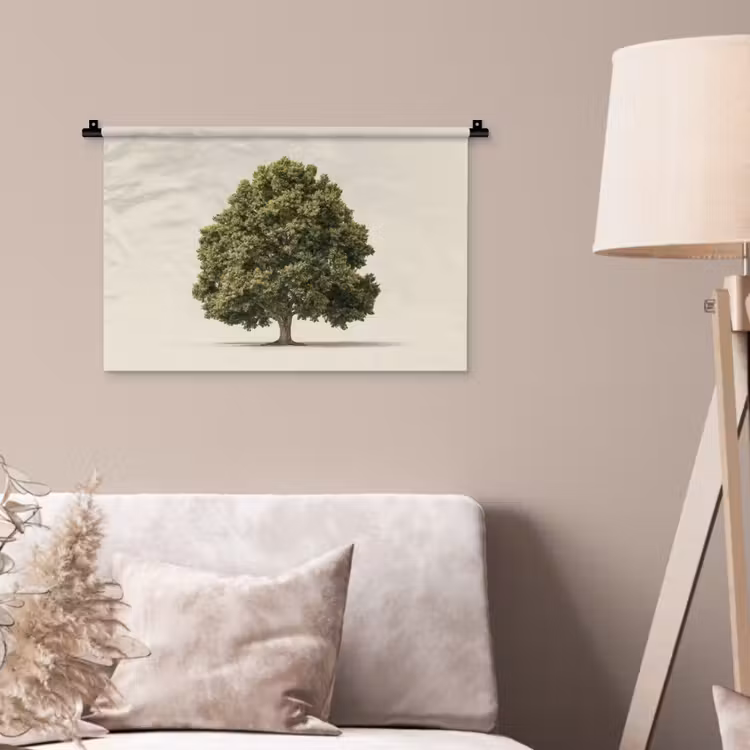 Wandkleed - Eikenboom - Groen - Lichte achtergrond — 2