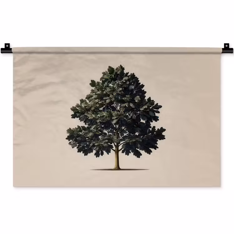 Wandkleed - Eikenboom - Schaduw - Egaal — 1