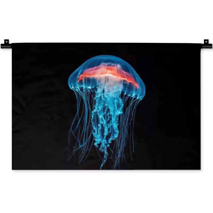 Wandkleed - Kwal - Tentakels - Blauw - Licht — 1