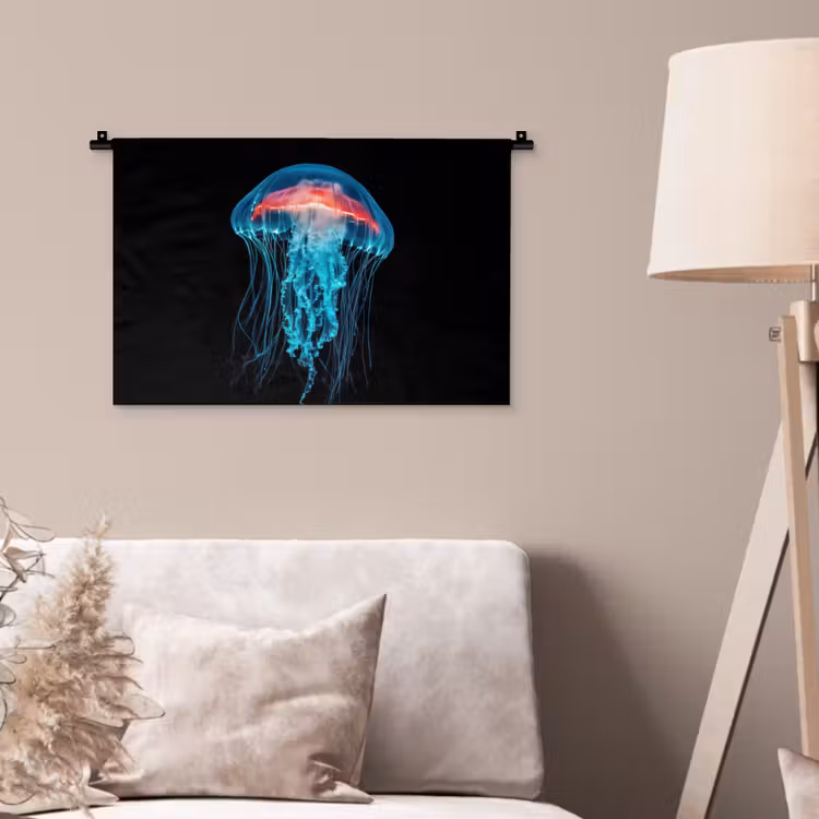 Wandkleed - Kwal - Tentakels - Blauw - Licht — 2