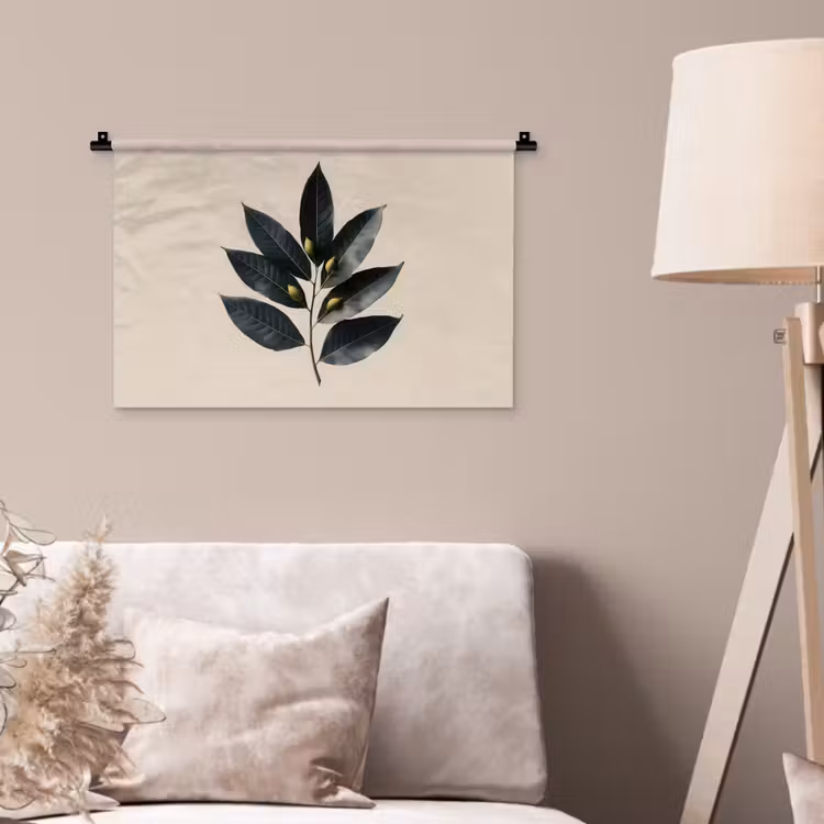 Wandkleed - Laurierbladeren - Bloemknoppen - subtiel — 2