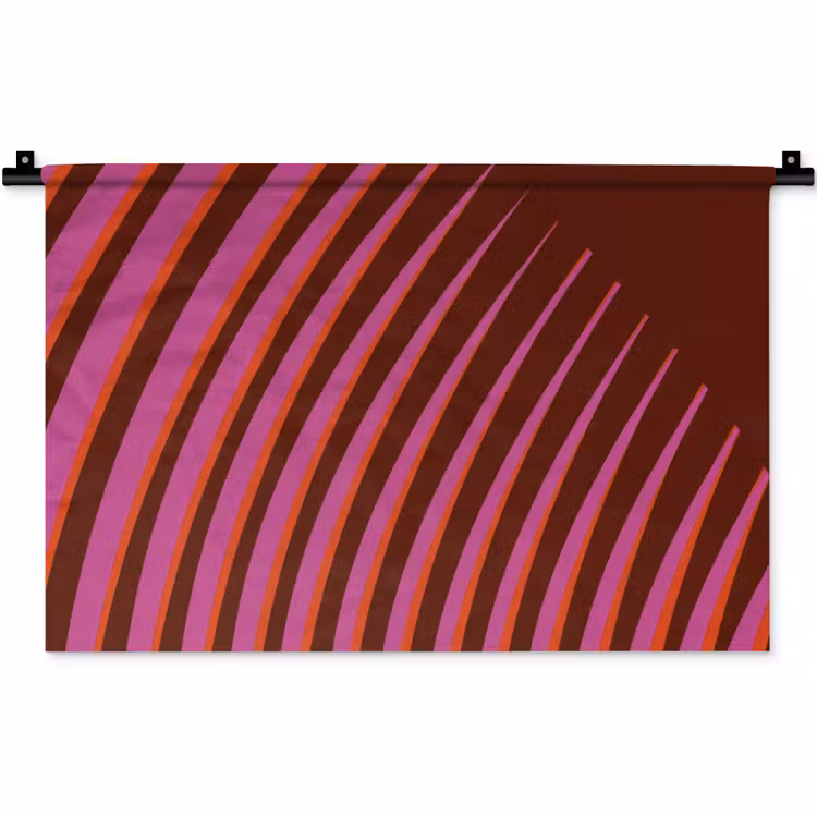 Wandkleed - Lijnen - Rood - Beweging — 1