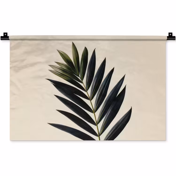 Wandkleed - Palmblad - Donkere bladen - Subtiel — 1