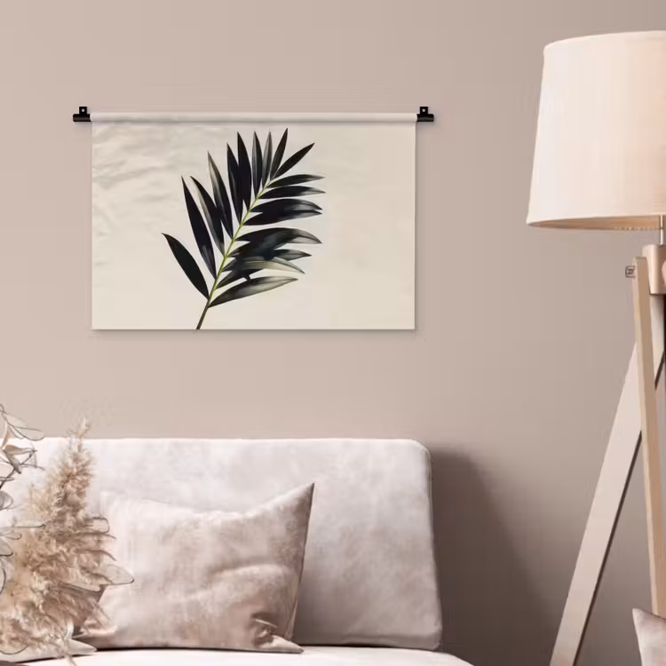 Wandkleed - Palmblad - Subtiel - Groen - beige — 2