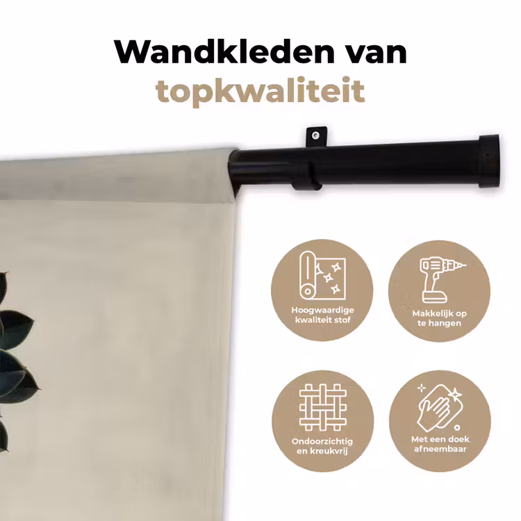 Wandkleed - Rozet - Cirkelvormig - Donkergroen — 3