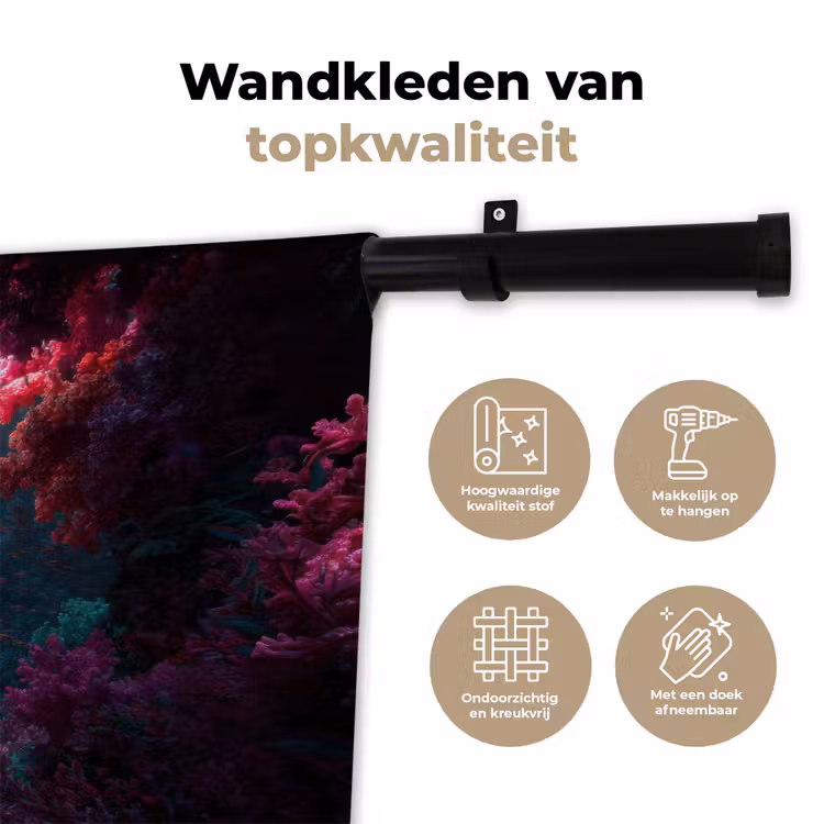 Wandkleed - Standbeeld - Zeebodem - Koraal - Kleurrijk — 3