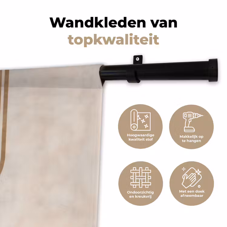 Wandkleed - Symmetrische bocht - Koperkleurig — 3
